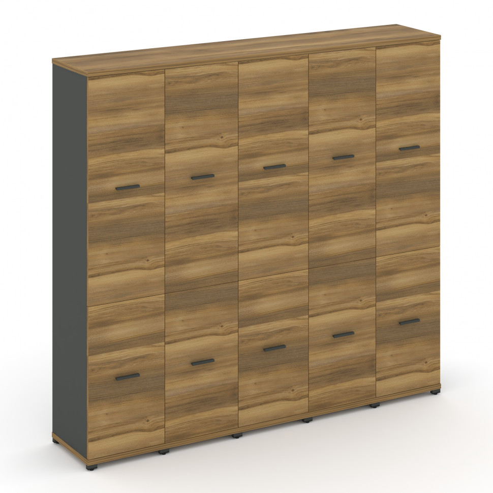 Concept Шкаф 5 узких секций, 5 ниш CN.STU-552 A Сандал Янтарный/Антрацит/Металл Антрацит 2084*420*19