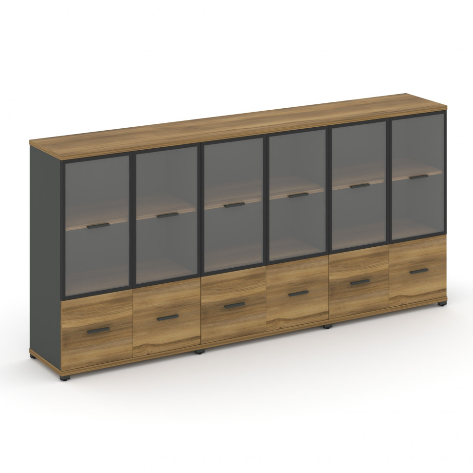 Concept Шкаф 3 широкие секции, 3 ниши CN.STS-332 RPB A Сандал Янтарный/Антрацит/Металл Антрацит/Проз Concept Шкаф 3 широкие секции, 3 ниши CN.STS-332 RPB A Сандал Янтарный/Антрацит/Металл Антрацит/Проз