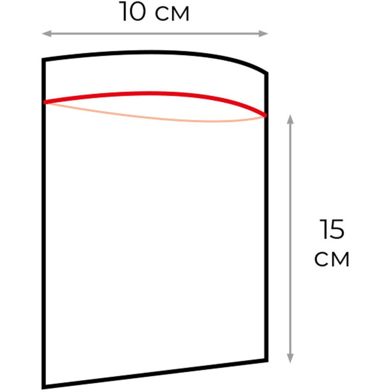 Пакет с замком (Zip Lock) 10х15 см 60 мкм 100 шт/уп
