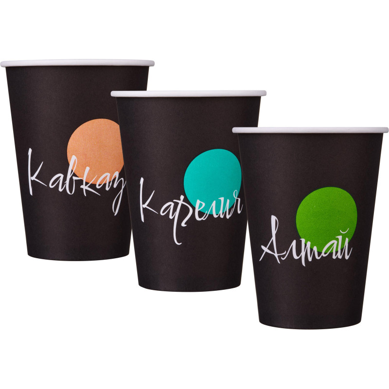 Стакан одноразовый бум 1сл 350 мл d-90мм Города 50шт/уп