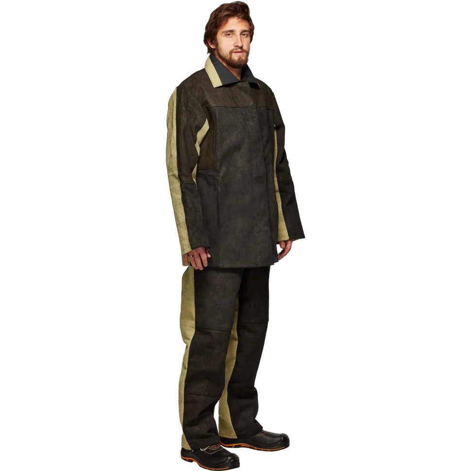 Костюм сварщика брезент+спилок КБР (арт.КС09) 56-58/170-176