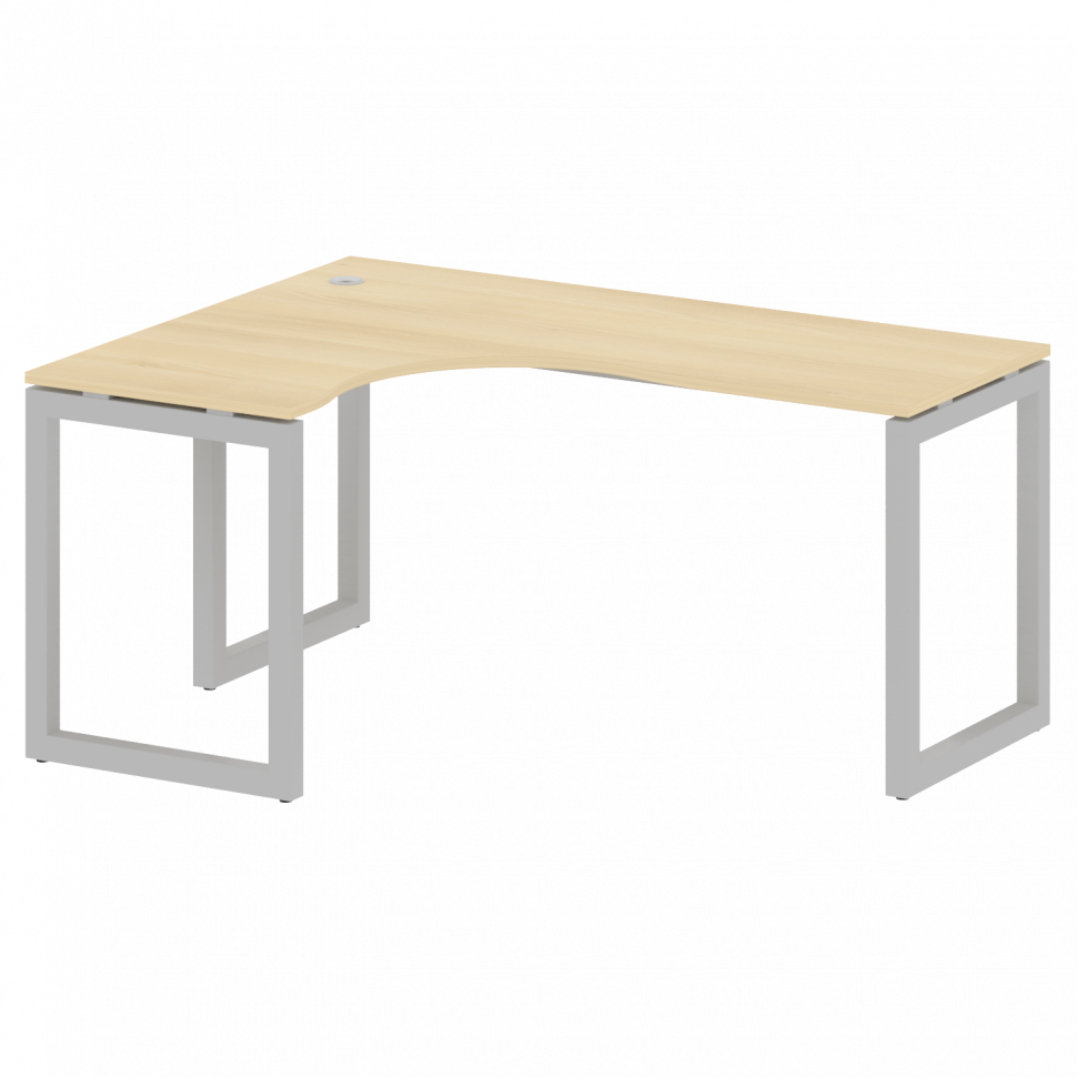 Metal System Quattro Стол криволинейный левый на О-образном м/к 50БО.СА-4 (L) Акация Лорка/Металл Се