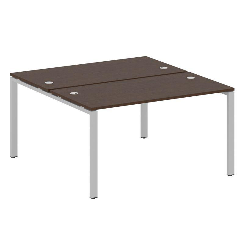 Metal System Рабочая станция на П-образном м/к БП.РАС-СП-2.3 Венге Цаво/Металл Серый 1400*1475*750