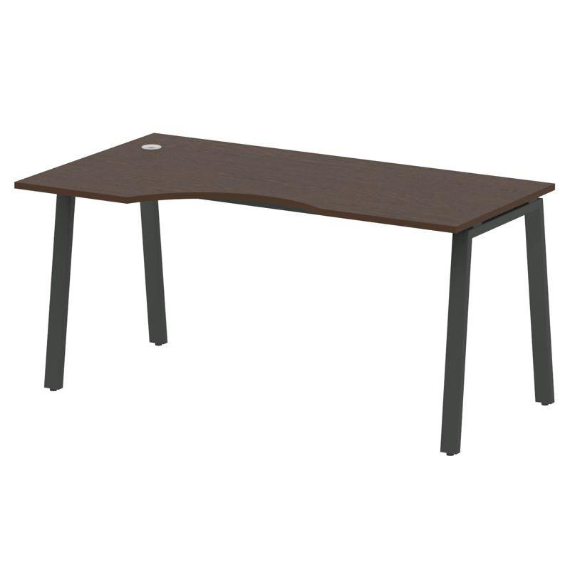 Metal System Стол криволинейный левый на А-образном м/к БА.СА-1 (L) Венге Цаво/Металл Антрацит 1600* Metal System Стол криволинейный левый на А-образном м/к БА.СА-1 (L) Венге Цаво/Металл Антрацит 1600*