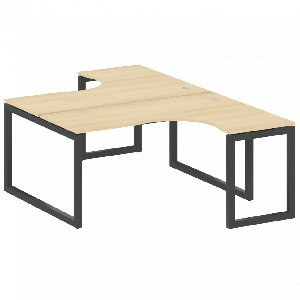 Metal System Quattro Рабочая станция криволинейная на О-образном м/к 50БО.РАС-СА-2.4 Акация Лорка/Ме