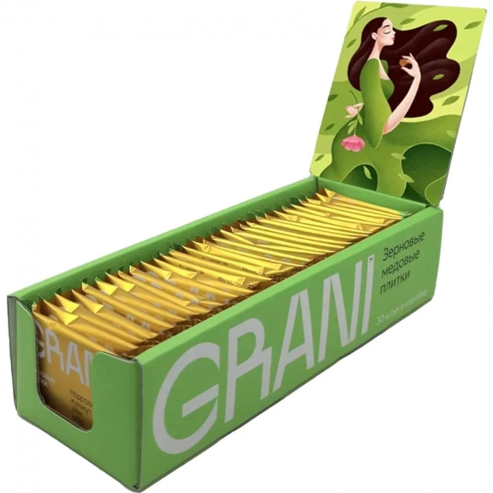 Зерновые плитки медовые GRANI 7гx30шт/уп 880706/880751