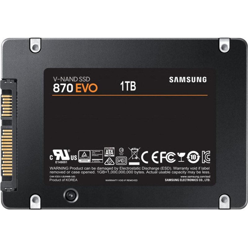 SSD накопитель Samsung 870 EVO 2.5 SATA III 1Tb(R560/W530MB/s)(MZ-77E1T0BW)