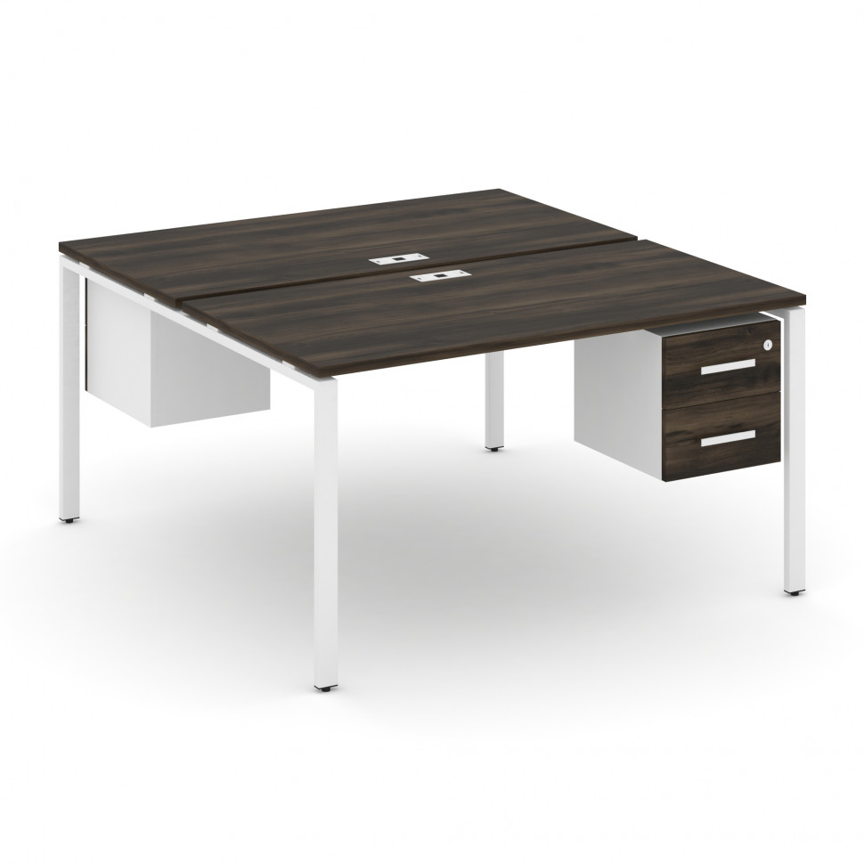 Concept Рабочая станция 2 сторонняя с подвесными тумбами на 2 места CN.DRS-115 W Дуб Мали/Белый Брил Concept Рабочая станция 2 сторонняя с подвесными тумбами на 2 места CN.DRS-115 W Дуб Мали/Белый Брил