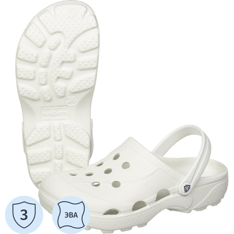 Сабо женские EVART Ола белый/белый р.36