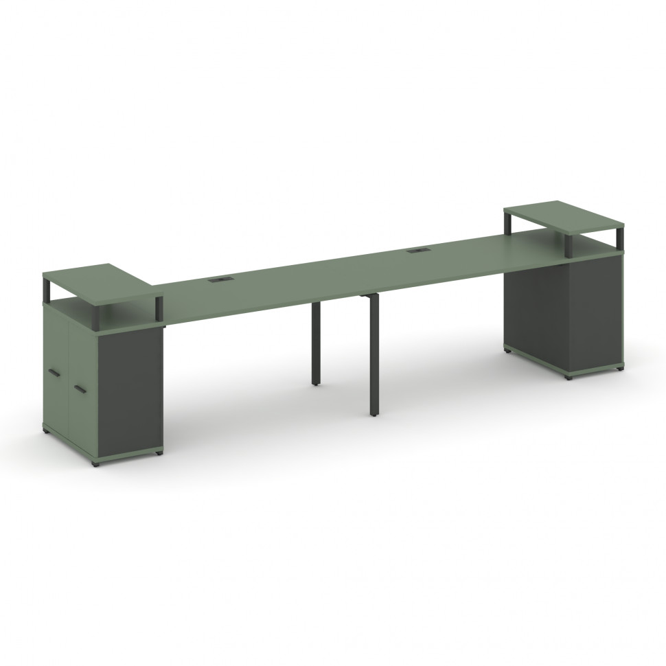 Concept Рабочая станция с опорными распаш. шкафами с верх. горизонтами CN.ORS-224 A Кобо/Антрацит/М Concept Рабочая станция с опорными распаш. шкафами с верх. горизонтами CN.ORS-224 A Кобо/Антрацит/М