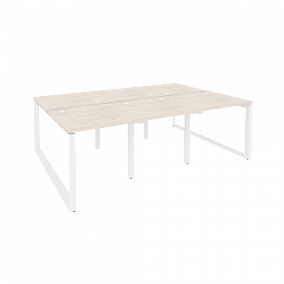 Onix Рабочая станция на О-образном м/к O.MO-D.RS-6.0.8 Денвер Светлый/Металл Белый 2340*1635*750