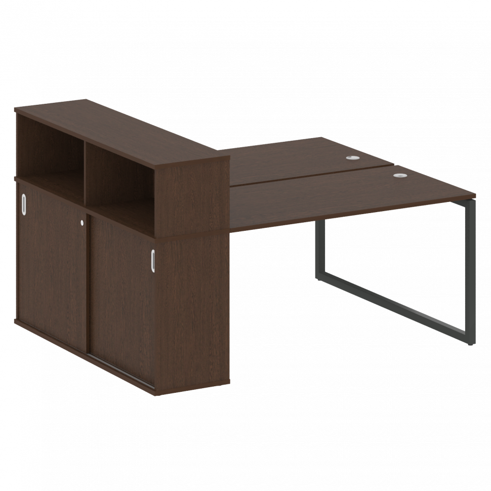 Metal System Quattro Рабочая станция с шкафом-купе на О-образном м/к 40БО.РС-СШК-2.3 Т Венге Цаво/Ме Metal System Quattro Рабочая станция с шкафом-купе на О-образном м/к 40БО.РС-СШК-2.3 Т Венге Цаво/Ме