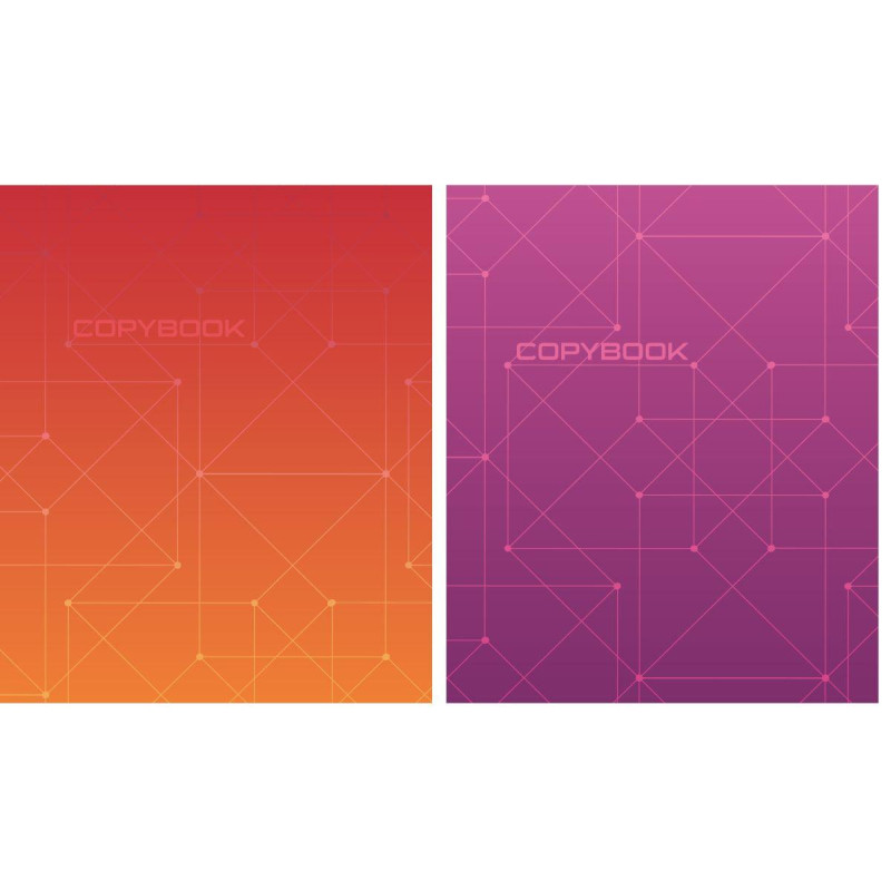 Тетрадь общая А5,48л,кл,скоб,блок-офсет-2 Attache Alpha фиол/красн вассорт