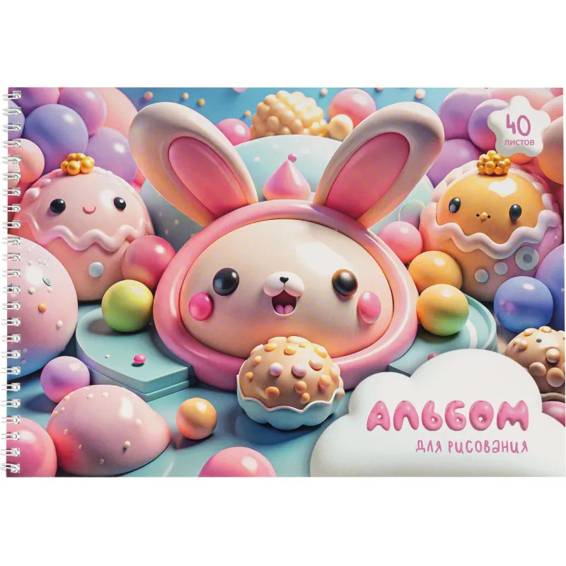 Альбом для рисования Комус Класс Sweet,А4,40л,спираль,в асс,2шт/уп Альбом для рисования Комус Класс Sweet,А4,40л,спираль,в асс,2шт/уп