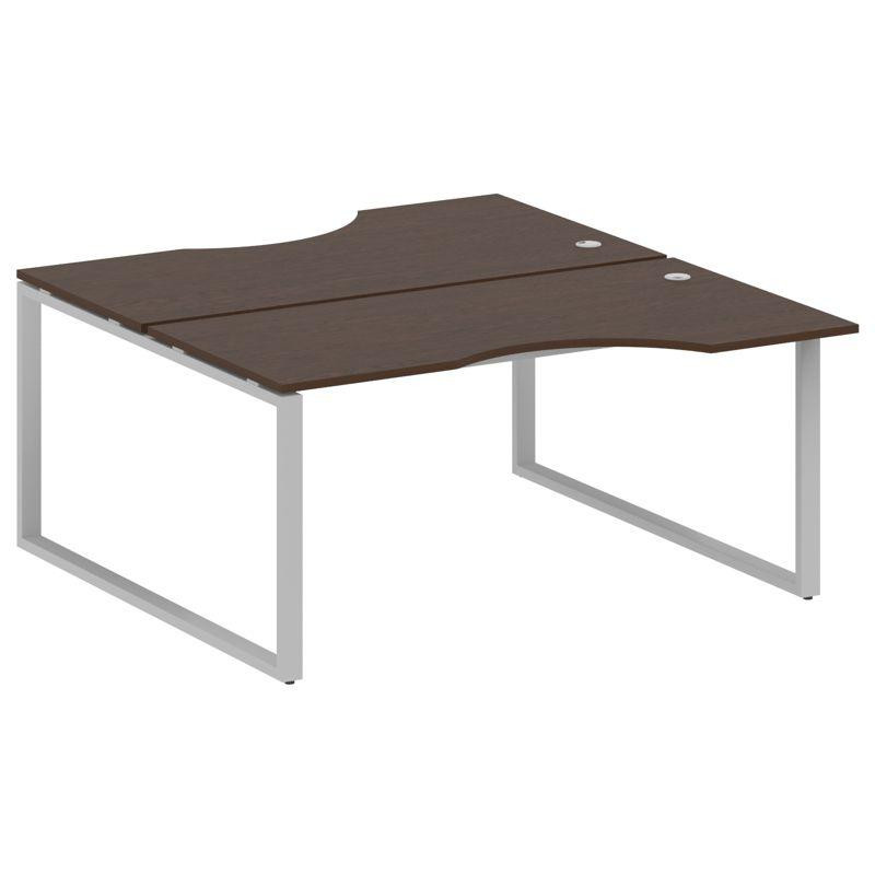 Metal System Рабочая станция криволинейная на О-образном м/к БО.РАС-СА-2.1 Венге Цаво/Металл Серый 1