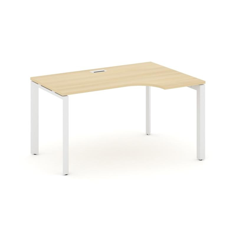 Style Project Стол рабочий эргономичный SN-59P.SPA-002(R) Акация Лорка/Металл Белый/Белый Заглушка 1