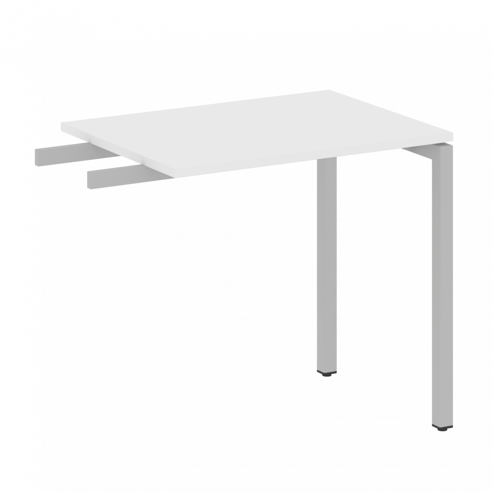 Metal System Quattro Приставной элемент на П-образном м/к 40БП.ПР-2 Белый/Металл Серый 800*600*750