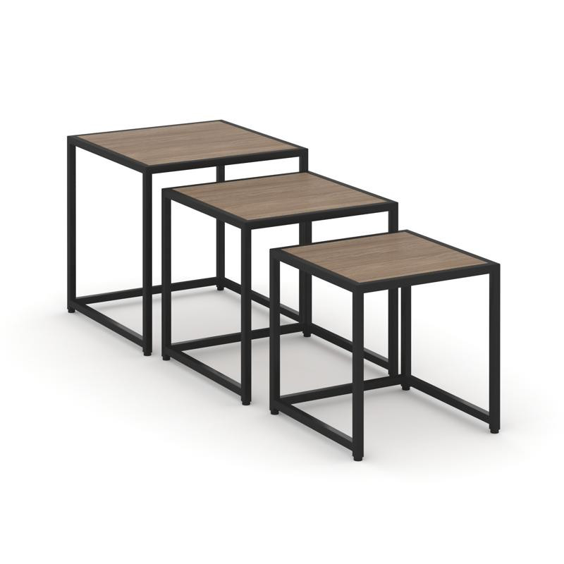 Loft Стол журнальный VR.L-SJK-45 Дуб Аризона/Металл Черный 450*450*450