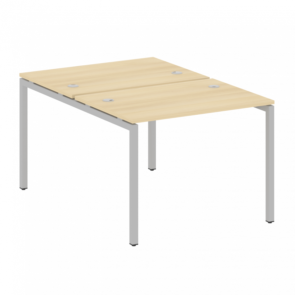 Metal System Quattro Рабочая станция на П-образном м/к 40БП.РАС-СП-2.1 Акация Лорка/Металл Серый 100