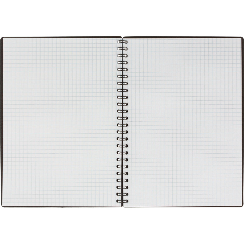 Бизнес-тетрадь Комус А5 60л, кл., обл.пластик, спираль, синяя Classic