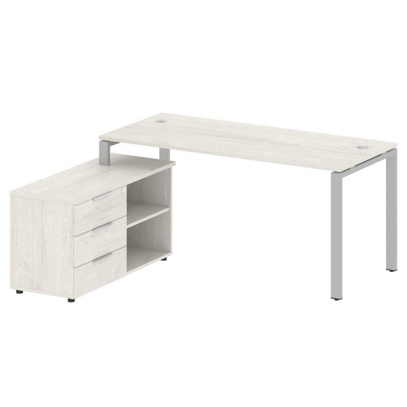 Metal System Рабочая станция с тумбой на П-образном м/к БП.РС-СТС-2.4 (L) Дуб Наварра/Металл Серый 1 Metal System Рабочая станция с тумбой на П-образном м/к БП.РС-СТС-2.4 (L) Дуб Наварра/Металл Серый 1