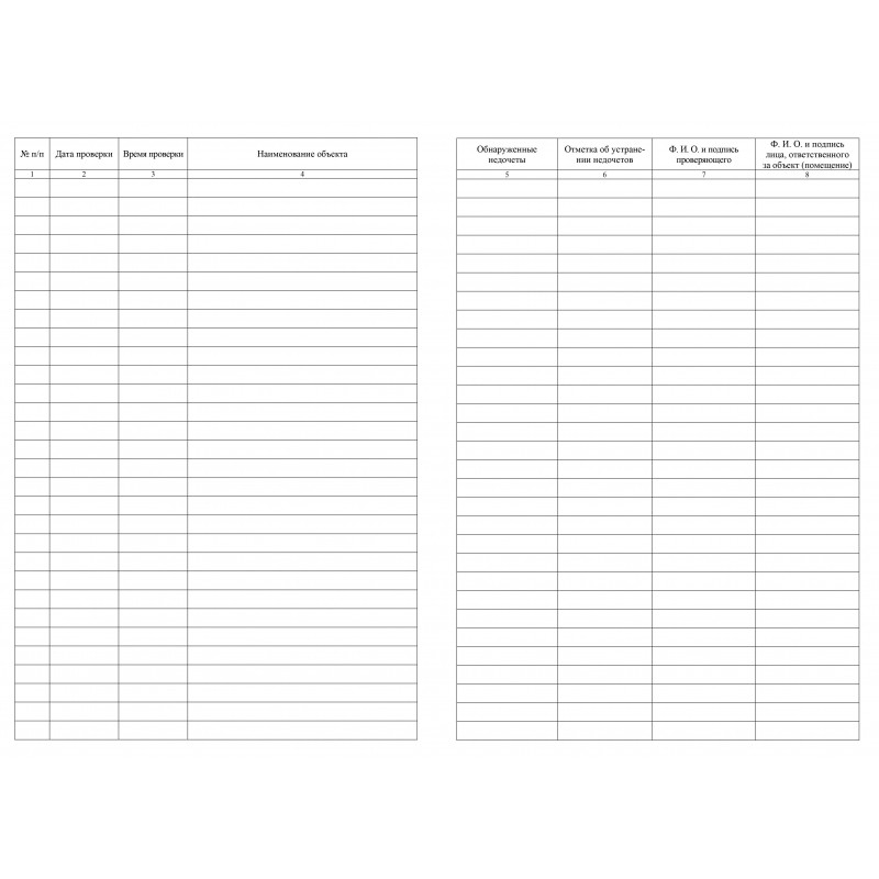 Журнал проверки противопожарного состояния помещ. перед их закрытием КЖ 805