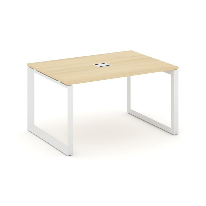 Style Project Стол переговорный SN-59O.SPRG-001 Акация Лорка/Металл Белый 980*980*750