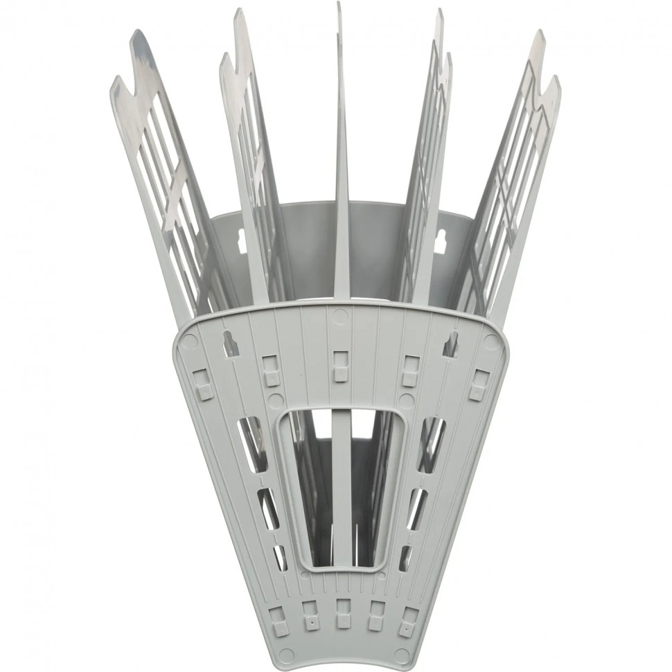 Лоток вертикальный Attache Веер сборный на 4 отделения серый юк