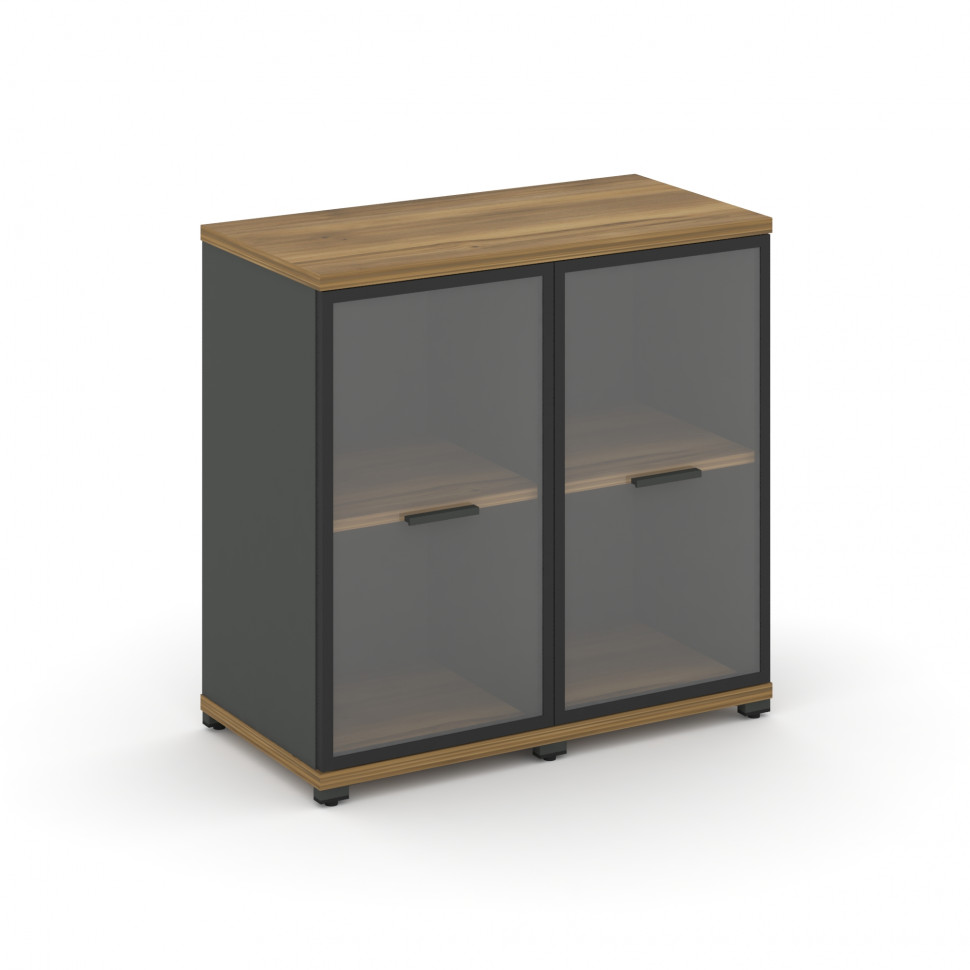 Concept Шкаф 2 узкие секции, 2 ниши CN.STU-223 RPB A Сандал Янтарный/Антрацит/Металл Антрацит/Прозра