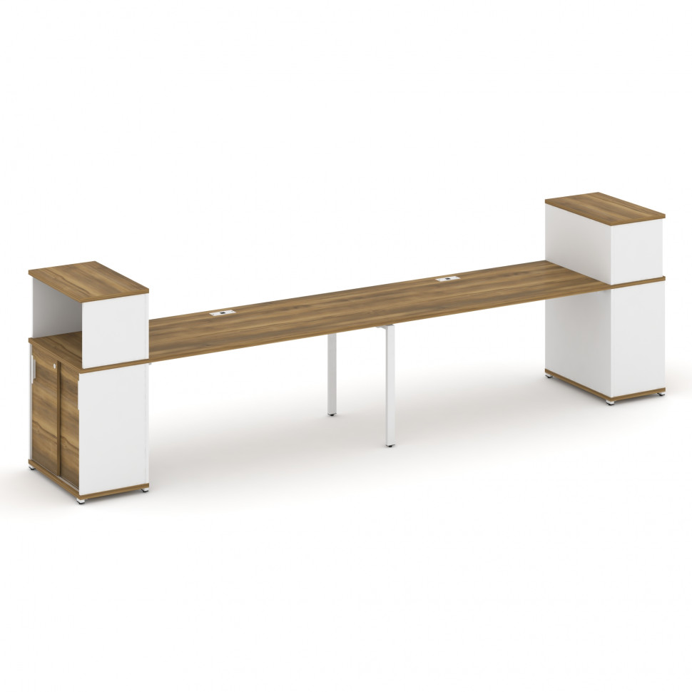 Concept Рабочая станция с опорными шкафом-купе с надставкой низ. CN.ORS-240 W Сандал Янтарный/Белый Concept Рабочая станция с опорными шкафом-купе с надставкой низ. CN.ORS-240 W Сандал Янтарный/Белый