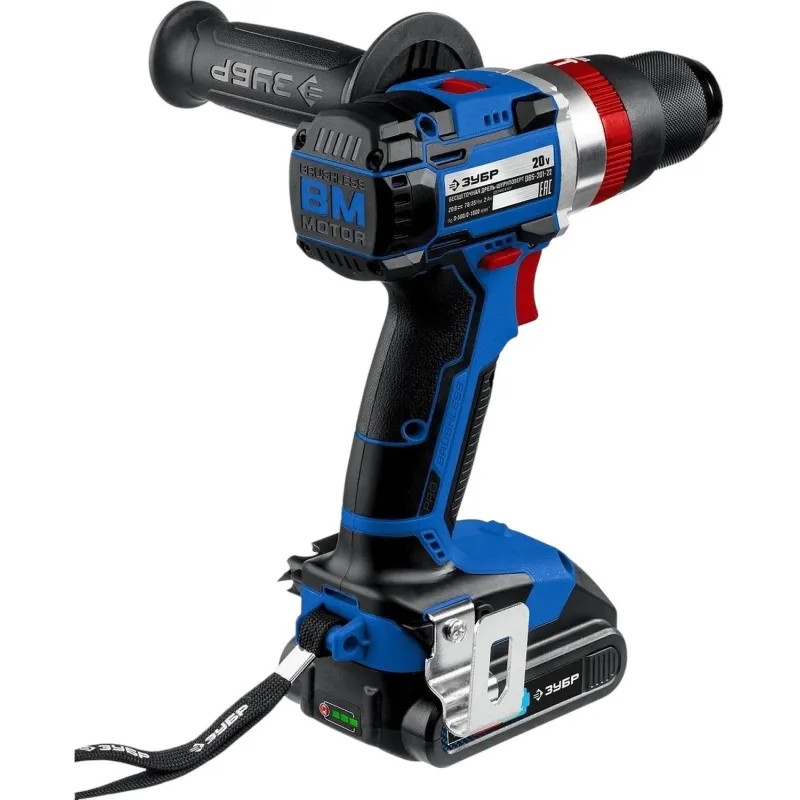 Дрель-шуруповерт аккум. бесщет. ударная ЗУБР DBS-201-42, 20 В, 2 АКБ (4Ач)