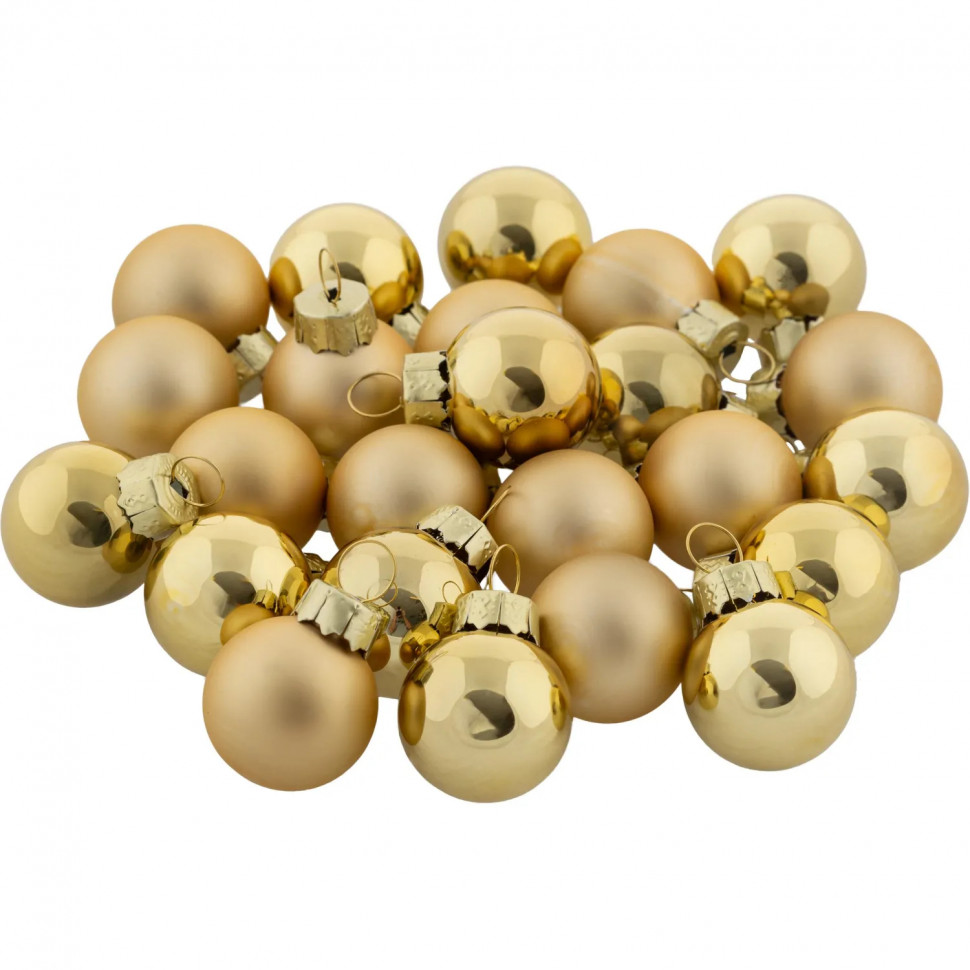 Набор шаров подвесных из стекла, наб.24 шт / 2,5x2,5x2,5см арт.92654
