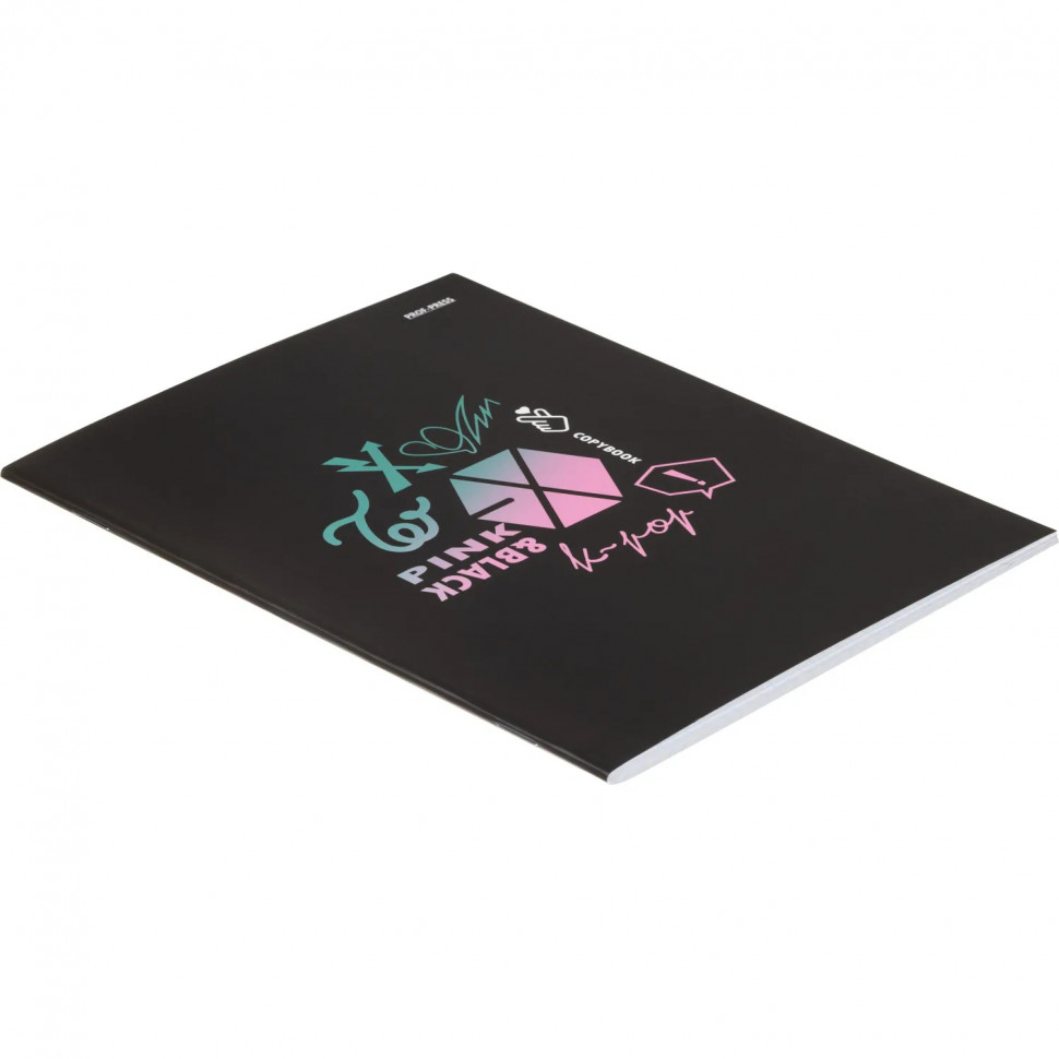 Тетрадь КЛЕТКА 48л. K-POP (48-4436) цвет.мел.обл., матов. ламин., выб. лак