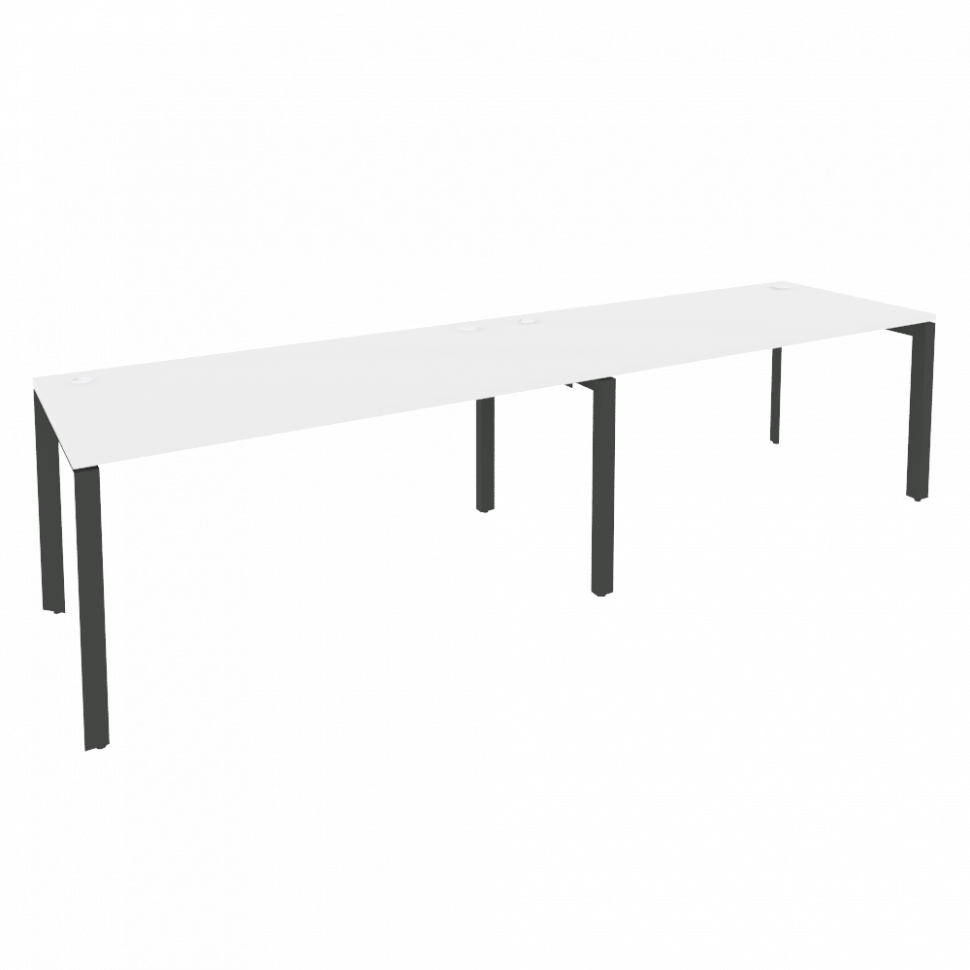 Onix Рабочая станция на П-образном м/к O.MP-RS-2.4.8 Белый Бриллиант/Металл Антрацит 3160*800*750