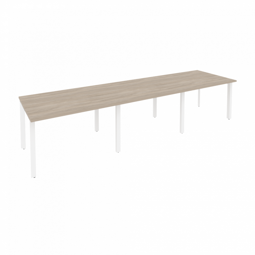 Onix Стол переговорный O.MP-PRG-3.2 Дуб Аттик/Металл Белый 3540*980*750 Onix Стол переговорный O.MP-PRG-3.2 Дуб Аттик/Металл Белый 3540*980*750