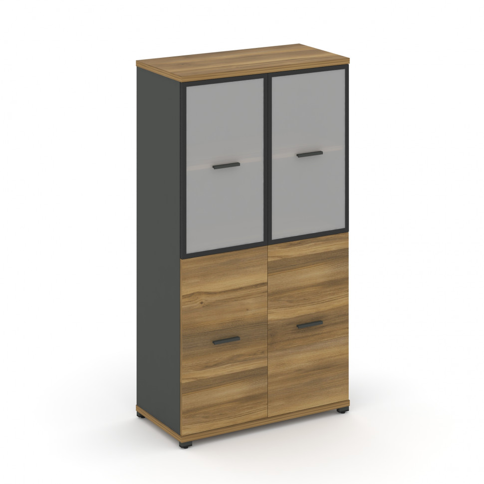 Concept Шкаф 1 широкая секция, 4 ниши CN.STS-412 RMB A Сандал Янтарный/Антрацит/Металл Антрацит/Сати