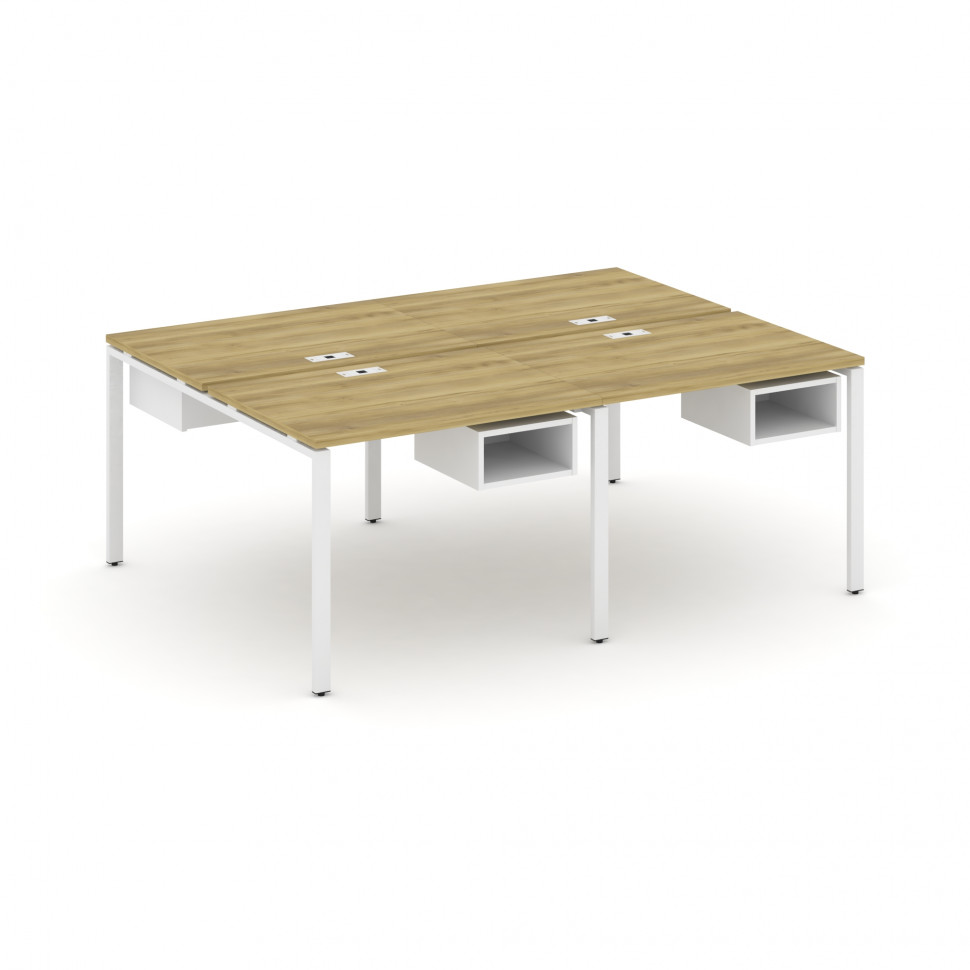 Concept Рабочая станция двухсторонняя с подвесными тумбами на 4 места CN.DRS-121 Дуб Винченцо/Белый Concept Рабочая станция двухсторонняя с подвесными тумбами на 4 места CN.DRS-121 Дуб Винченцо/Белый