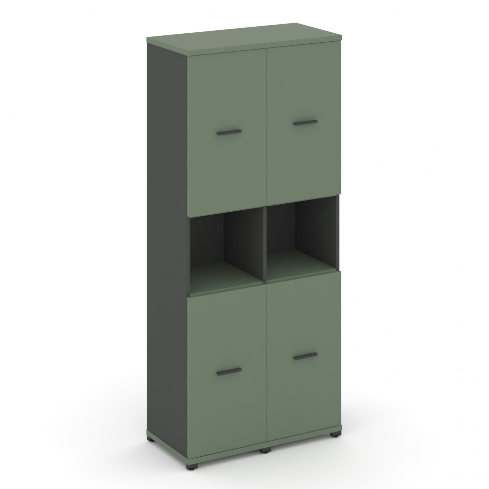 Concept Шкаф 2 узкие секции, 5 ниш CN.STU-523 A Кобо/Антрацит/Металл Антрацит 836*420*1922