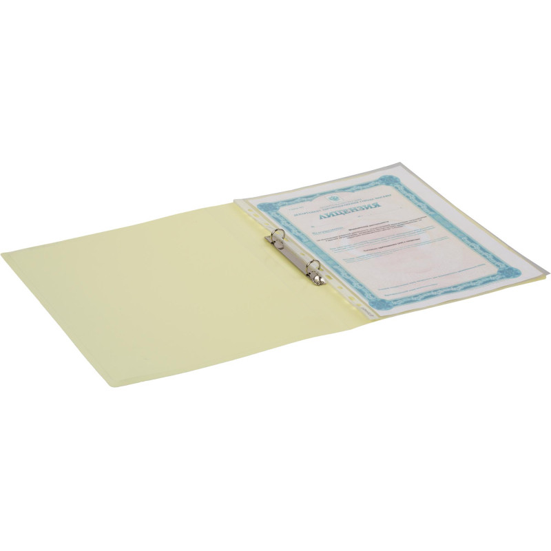 Папка на 2-х кольцах Attache Акварель А4 плотн 350мкм, желтая Папка на 2-х кольцах Attache Акварель А4 плотн 350мкм, желтая