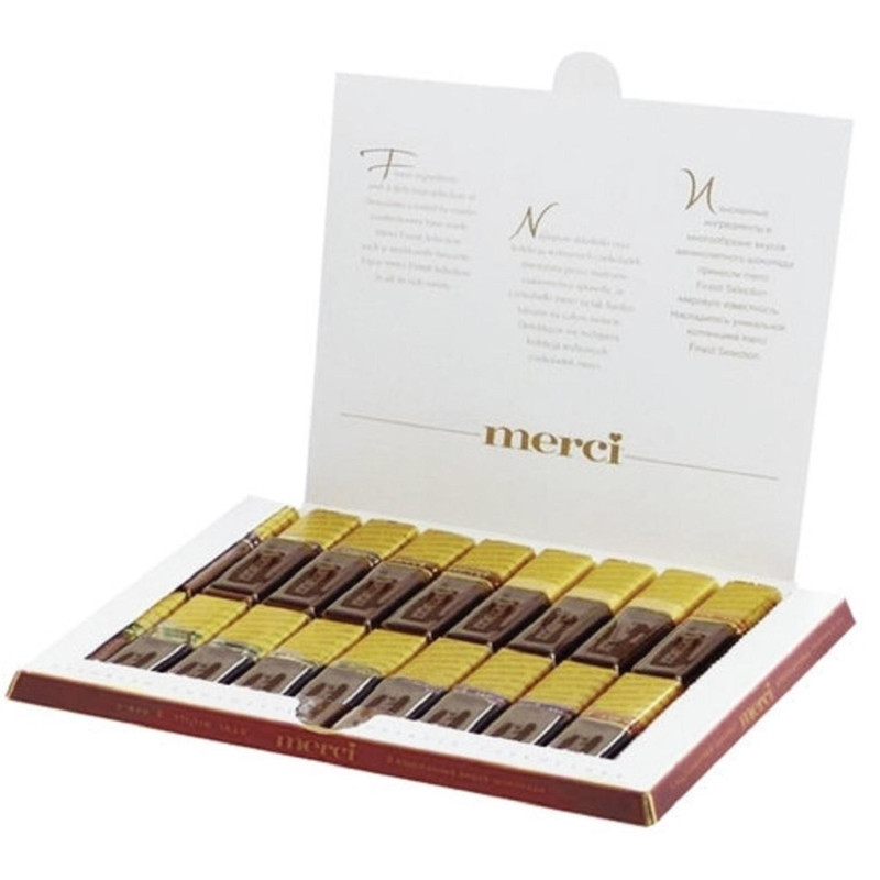 Конфеты Merci темный ассорти, 250г