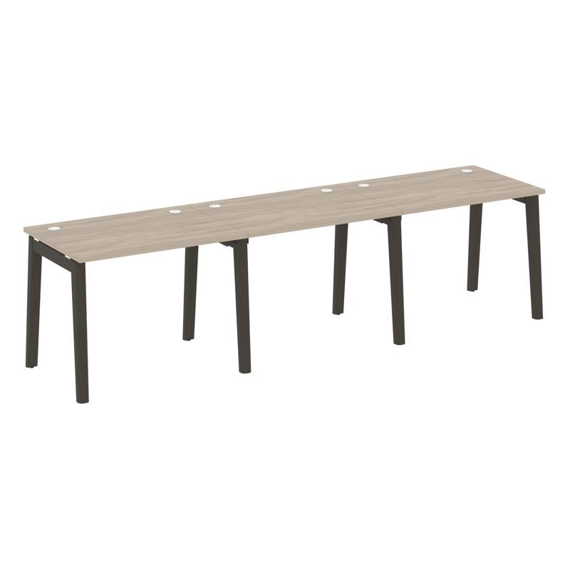 Onix Wood Рабочая станция OW.RS-3.1.7 Дуб Аттик/Дуб Темный/Металл Антрацит 2940*720*750