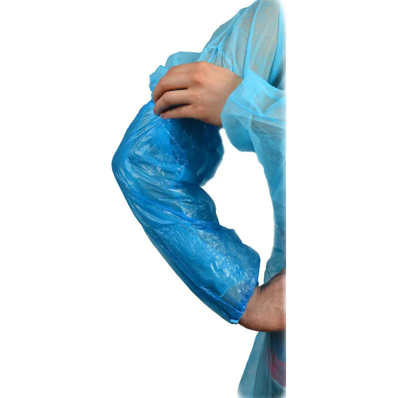 Нарукавники одноразовые п/э дв.резинка,цв. голуб, 40х20см,12 мкр, 50 пар/уп