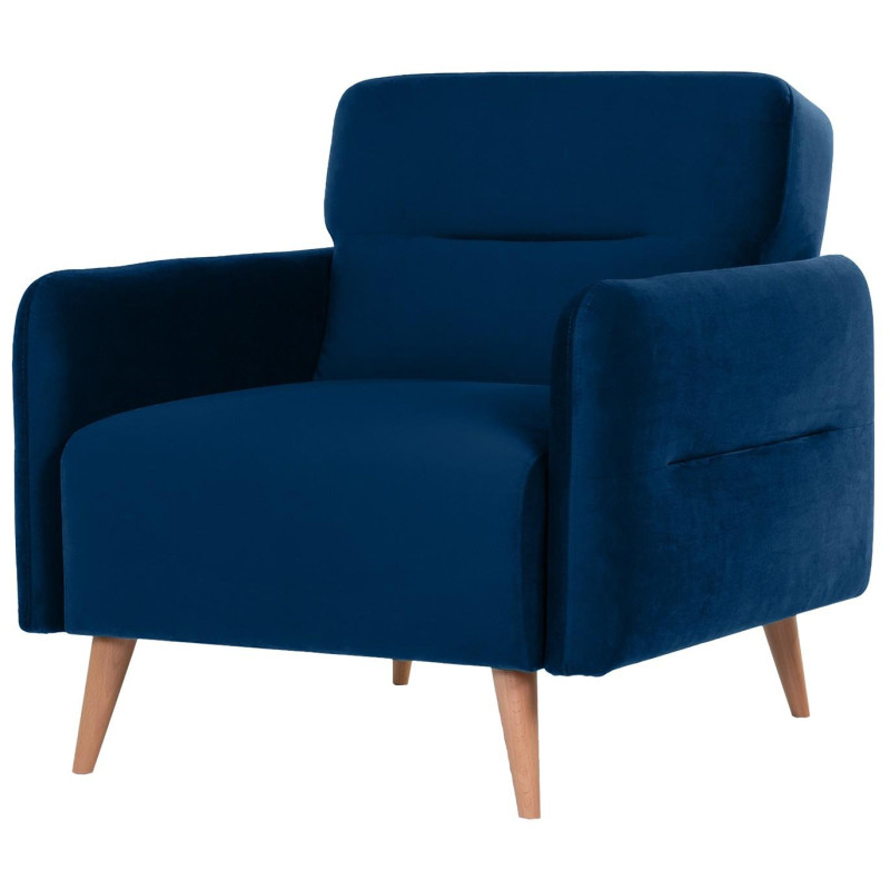 Кресло 0MX_ХД Finsoffa HYGGE Relax 1, раскл. тк. велюр Formula 788 т.синий