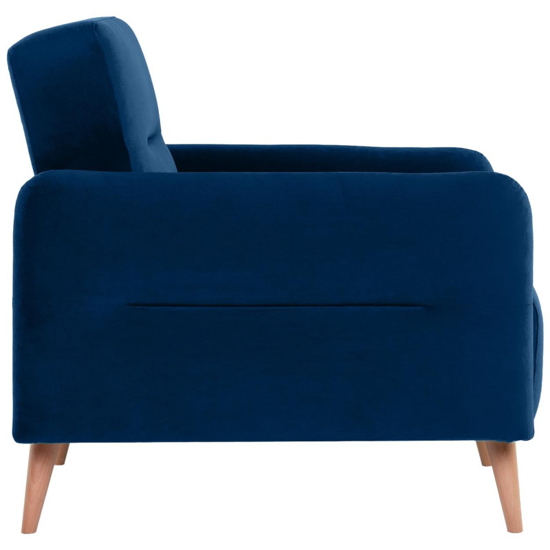 Кресло 0MX_ХД Finsoffa HYGGE Relax 1, раскл. тк. велюр Formula 788 т.синий