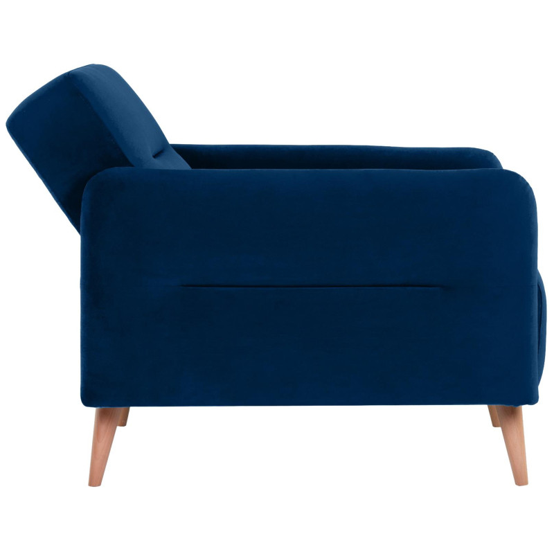 Кресло 0MX_ХД Finsoffa HYGGE Relax 1, раскл. тк. велюр Formula 788 т.синий