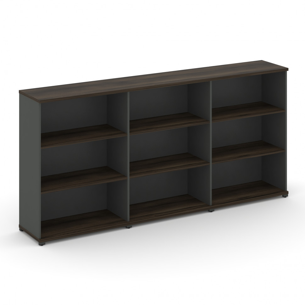 Concept Стеллаж 3 широкие секции, 3 ниши CN.STS-330 Дуб Мали/Антрацит/Металл Антрацит 2500*420*1186