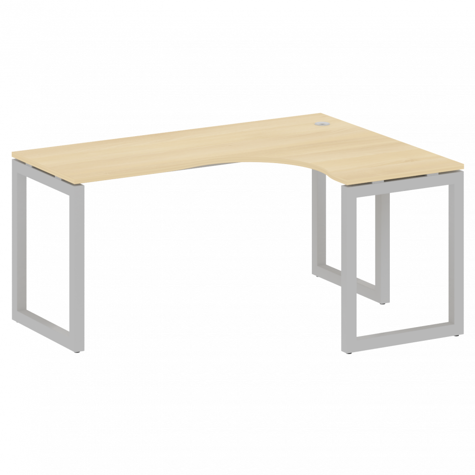 Metal System Quattro Стол криволинейный правый на О-образном м/к 50БО.СА-4 (R) Акация Лорка/Металл С