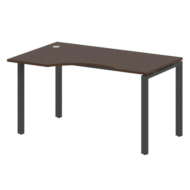 Metal System Стол криволинейный левый на П-образном м/к БП.СА-2 (L) Венге Цаво/Металл Антрацит 1400* Metal System Стол криволинейный левый на П-образном м/к БП.СА-2 (L) Венге Цаво/Металл Антрацит 1400*