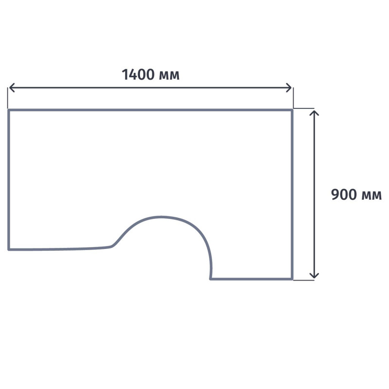 Стол RIVA правый А.СА-2 Пр белый Ш1400