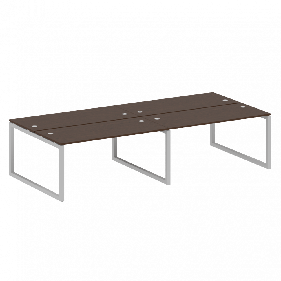 Metal System Quattro Рабочая станция на 4 места на О-образном м/к 50БО.СМ-4.4 Венге Цаво/Металл Серы Metal System Quattro Рабочая станция на 4 места на О-образном м/к 50БО.СМ-4.4 Венге Цаво/Металл Серы